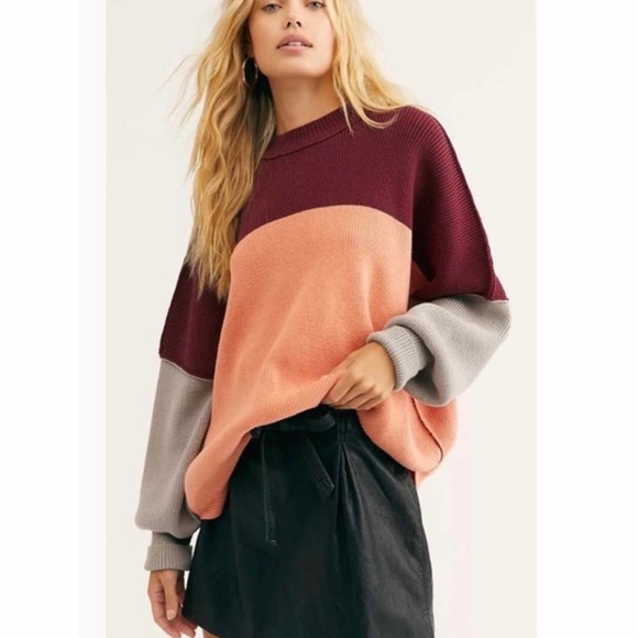 Free People Sweaters - Free People Easy Street Color Block Sweater